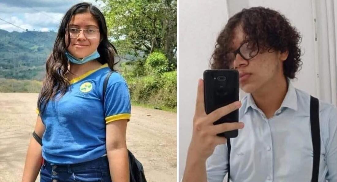 Justo Pastor Ortiz, de 20 años de edad y su novia, Britney Olivas Herrera, de 17 años de edad.