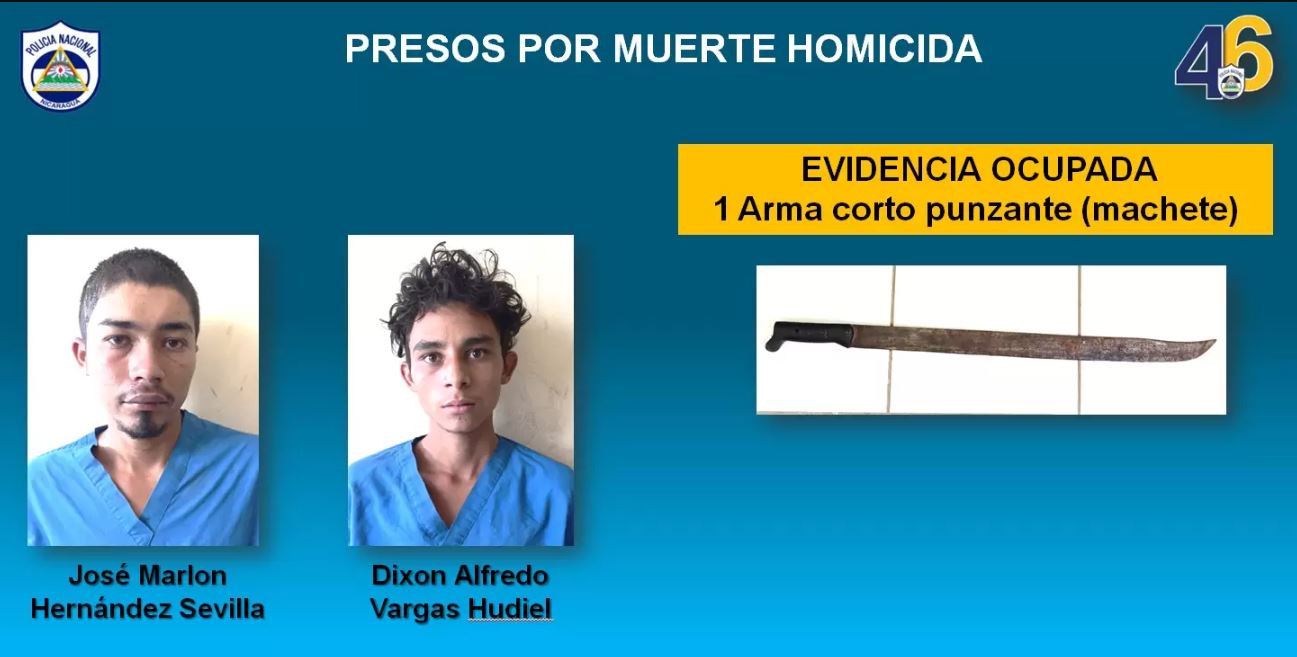 Dixon Alfredo Vargas Hudiel y a José Marlon Hernández Sevilla.