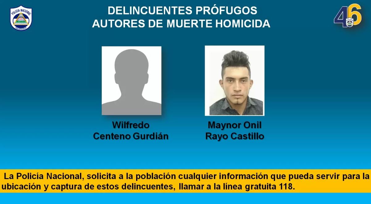 Wilfredo Centeno Gurdián y Maynor Onil Rayo Castillo.