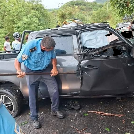 Foto tras el accidente.