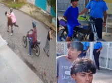Los delincuentes tras ser capturados.