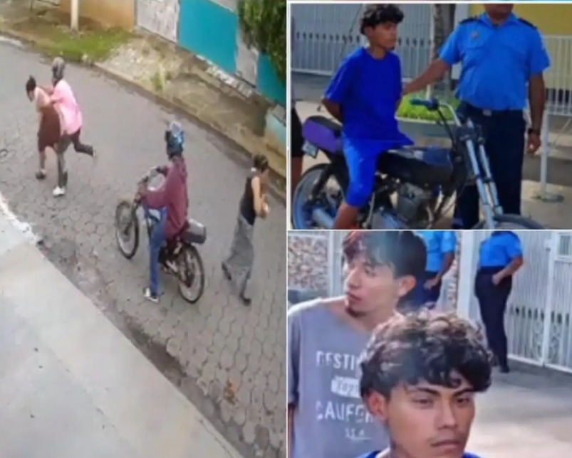 Los delincuentes tras ser capturados.