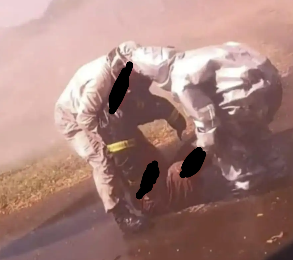 Foto durante el ataque de las avejas africanizadas en Tipitapa.